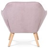 AK-321 PINK2 - Kreslo, poťah staroružová látka, drevené nohy, masív kaučukovník