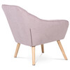 AK-321 PINK2 - Kreslo, poťah staroružová látka, drevené nohy, masív kaučukovník