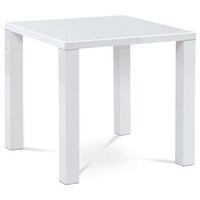 AT-3005 WT - Jedálenský stôl 80x80x76 cm, vysoký lesk biely