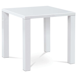 AT-3005 WT - Jedálenský stôl 80x80x76 cm, vysoký lesk biely