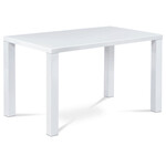 AT-3006 WT - Jedálenský stôl 120x80x76 cm, vysoký lesk biely