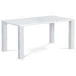 AT-3008 WT - Jedálenský stôl 160x90x76 cm, vysoký lesk biely