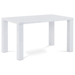 AT-3007 WT - Jedálenský stôl 135x80x76 cm, vysoký lesk biely