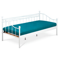 BED-1905 WT - Posteľ jednolôžková 90x200, kovová konštrukcia, biely matný lak