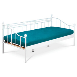 BED-1905 WT - Posteľ jednolôžková 90x200, kovová konštrukcia, biely matný lak