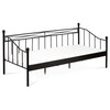 BED-1905 BK - Posteľ jednolôžková 90x200 cm, kovová, čierny matný lak