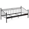 BED-1905 BK - Posteľ jednolôžková 90x200 cm, kovová, čierny matný lak