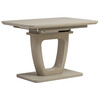 HT-430 CAP - Jedálenský stôl 110+40x75 cm, cappuccino 4 mm sklenená doska, MDF, cappuccino mat