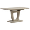 HT-430 CAP - Jedálenský stôl 110+40x75 cm, cappuccino 4 mm sklenená doska, MDF, cappuccino mat