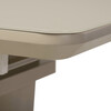 HT-430 CAP - Jedálenský stôl 110+40x75 cm, cappuccino 4 mm sklenená doska, MDF, cappuccino mat