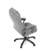 KA-C715 GREY2 - Kreslo kancelárska, šedá látka, šedý plastový kríž, kolieska na tvrdé povrchy