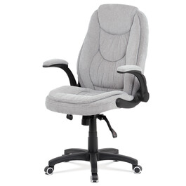 KA-G303 SIL2 - Kancelárska stolička, sivá látka, kríž plast čierny, synchrónny mechanizmus