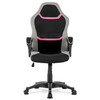 KA-L611 PINK - Kancelárska a herná stolička, poťah ružová, šedá a čierna látka, hojdací mechanizmus