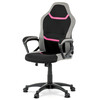KA-L611 PINK - Kancelárska a herná stolička, poťah ružová, šedá a čierna látka, hojdací mechanizmus