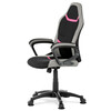 KA-L611 PINK - Kancelárska a herná stolička, poťah ružová, šedá a čierna látka, hojdací mechanizmus