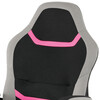 KA-L611 PINK - Kancelárska a herná stolička, poťah ružová, šedá a čierna látka, hojdací mechanizmus