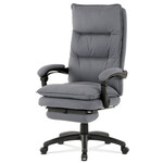 KA-Y350 GREY - Kancelárske kreslo s podnožkou, poťah šedá látka, PC mechanizmus s aretáciou