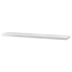 P-002 WT - Polička nástenná 120 cm, MDF, farba biely vysoký lesk, balené v ochrannej fólii