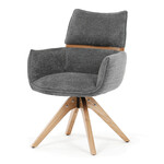 Jedálenská stolička, sivá, látka, DCH-D1348 GREY2
