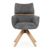 Jedálenská stolička, sivá, látka, DCH-D1348 GREY2