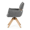 Jedálenská stolička, sivá, látka, DCH-D1348 GREY2