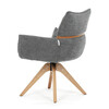 Jedálenská stolička, sivá, látka, DCH-D1348 GREY2