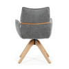 Jedálenská stolička, sivá, látka, DCH-D1348 GREY2