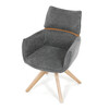 Jedálenská stolička, sivá, látka, DCH-D1348 GREY2