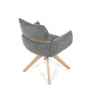 Jedálenská stolička, sivá, látka, DCH-D1348 GREY2