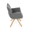 Jedálenská stolička, sivá, látka, DCH-D1348 GREY2