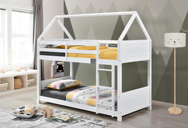 DOMICA 90 poschodová posteľ domček 90 x 200 biela