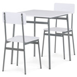 Jedálenský set s 2 stoličkami, 70x70x76cm, mdf AUT-O2122 WT