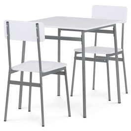 Jedálenský set s 2 stoličkami, 70x70x76cm, mdf AUT-O2122 WT