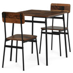 Jedálenský set s 2 stoličkami, 70x70x76cm, mdf, old wood, AUT-O2121 OLW2
