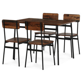 Jedálenský set so 4 stoličkami, 110x70x76cm, mdf, old wood, AUT-O2155 OLW2
