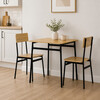 Jedálenský set s 2 stoličkami, 70x70x76cm, mdf, divoký dub, AUT-O2121 OAK