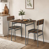 Jedálenský set s 2 stoličkami, 70x70x76cm, mdf, old wood, AUT-O2122 OLW2