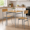 Jedálenský set s 2 stoličkami, 70x70x76cm, mdf, dub, AUT-O2122 OAK