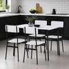 Jedálenský set so 4 stoličkami, 110x70x76cm, mdf, biela, AUT-O2155 WT
