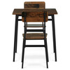 Jedálenský set s 2 stoličkami, 70x70x76cm, mdf, old wood, AUT-O2121 OLW2