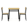 Jedálenský set s 2 stoličkami, 70x70x76cm, mdf, divoký dub, AUT-O2121 OAK