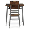 Jedálenský set s 2 stoličkami, 70x70x76cm, mdf, old wood, AUT-O2122 OLW2
