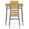 Jedálenský set s 2 stoličkami, 70x70x76cm, mdf, dub, AUT-O2122 OAK