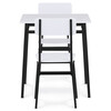 Jedálenský set s 2 stoličkami, 70x70x76cm, mdf, biela, AUT-O2121 WT