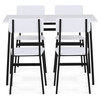 Jedálenský set so 4 stoličkami, 110x70x76cm, mdf, biela, AUT-O2155 WT