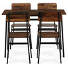 Jedálenský set so 4 stoličkami, 110x70x76cm, mdf, old wood, AUT-O2155 OLW2