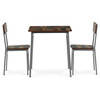 Jedálenský set s 2 stoličkami, 70x70x76cm, mdf, old wood, AUT-O2122 OLW2