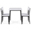Jedálenský set so 4 stoličkami, 110x70x76cm, mdf, biela, AUT-O2155 WT