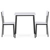 Jedálenský set s 2 stoličkami, 70x70x76cm, mdf, biela, AUT-O2121 WT