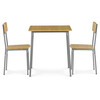Jedálenský set s 2 stoličkami, 70x70x76cm, mdf, dub, AUT-O2122 OAK